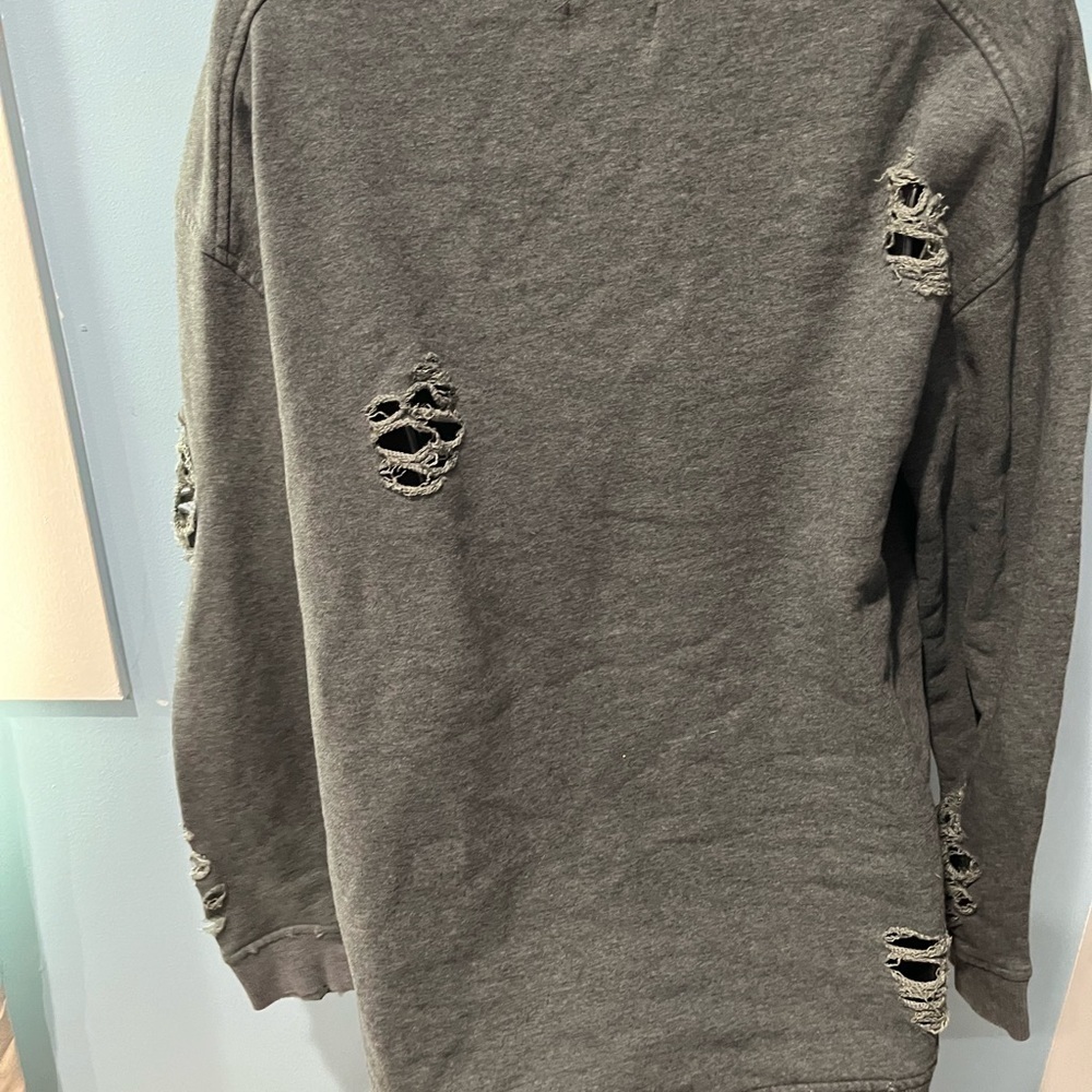 JOE’S Distressed Gray Sweatshirt - Picture 6 of 7